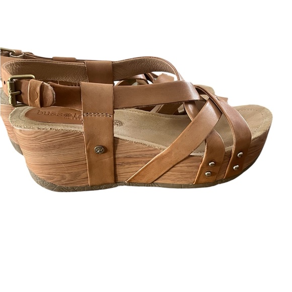 Bussola Tan Leather Platform Mules - Picture 2 of 7